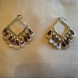 Kendra Scott Raven Feathered Drop Earrings (Pre-Owned)